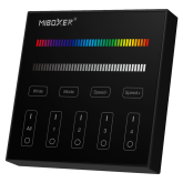 Nástěnný RF ovladač Mi-Light MIBOXER B3-B pro RGB+W LED pásky 4 okruhy, přisazený, černý